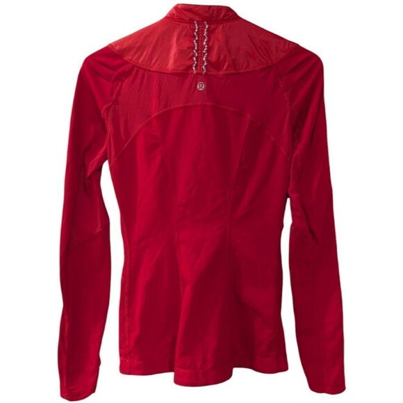 Lululemon Run: Track Time Jacket Currant Red Women's 4 Lightweight Zip Up - Picture 7 of 11